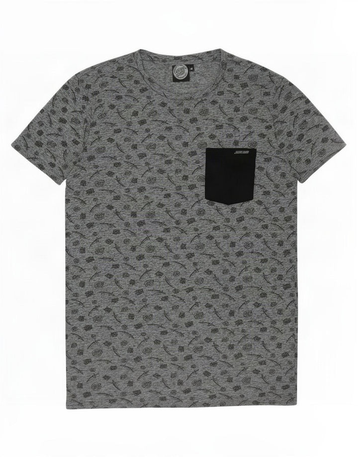 Santa Cruz Herren-T-Shirt mit Grafik, mittelgraues Polyester