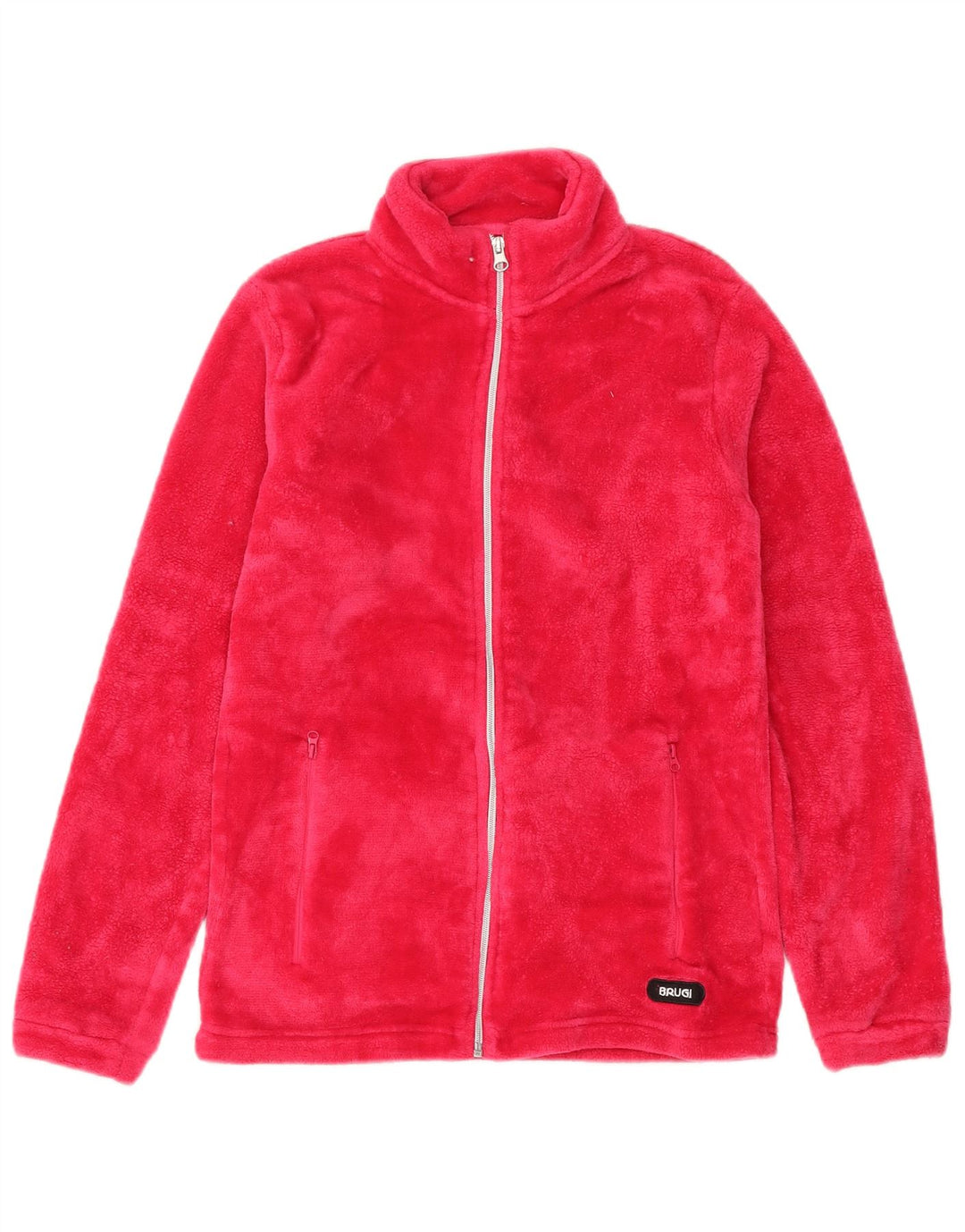Brugi Fleecejacke für Mädchen, 14–15 Jahre, Burgunderrot, Polyester
