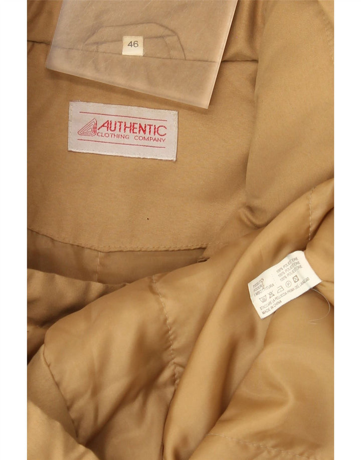 Authentischer Damen-Windbreaker-Mantel mit Kapuze, EU 46, XL, Beige, Polyester