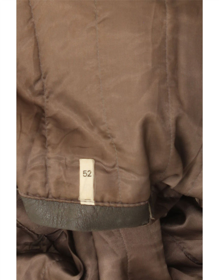 Vintage Herren Militärlederjacke IT 52 XL Grau