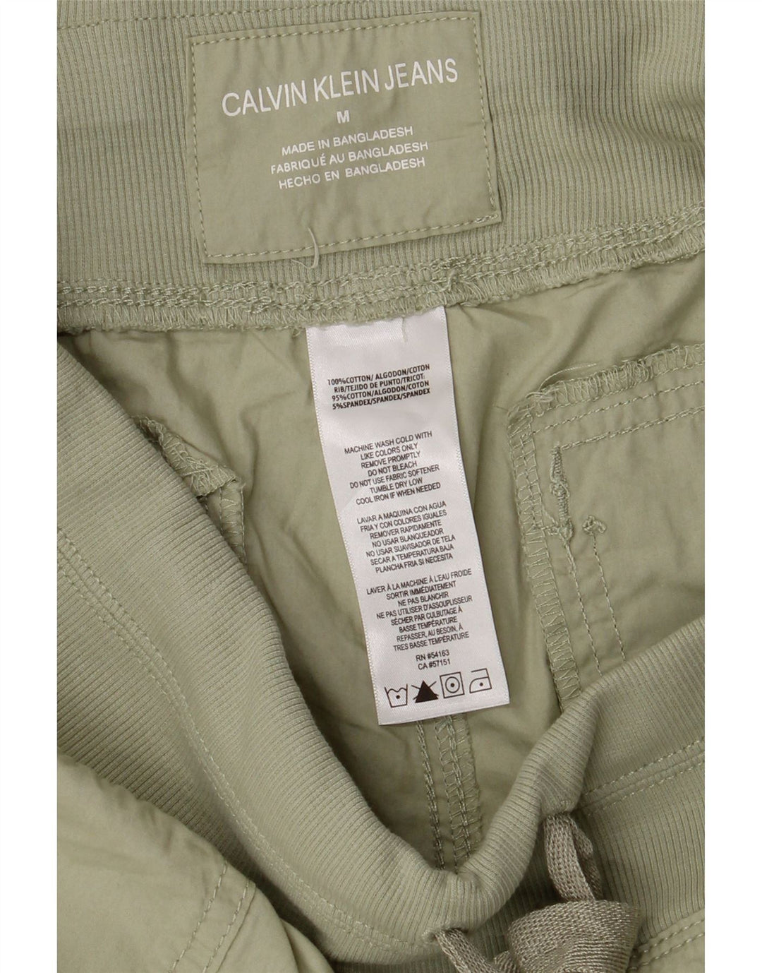 Calvin Klein Damen Chinoshorts Medium W30 Khaki Baumwolle