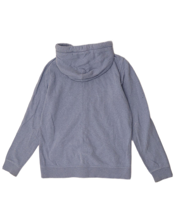 Fat Face Womens Loose Fit Zip Hoodie Sweater UK 10 Small Blau Baumwolle