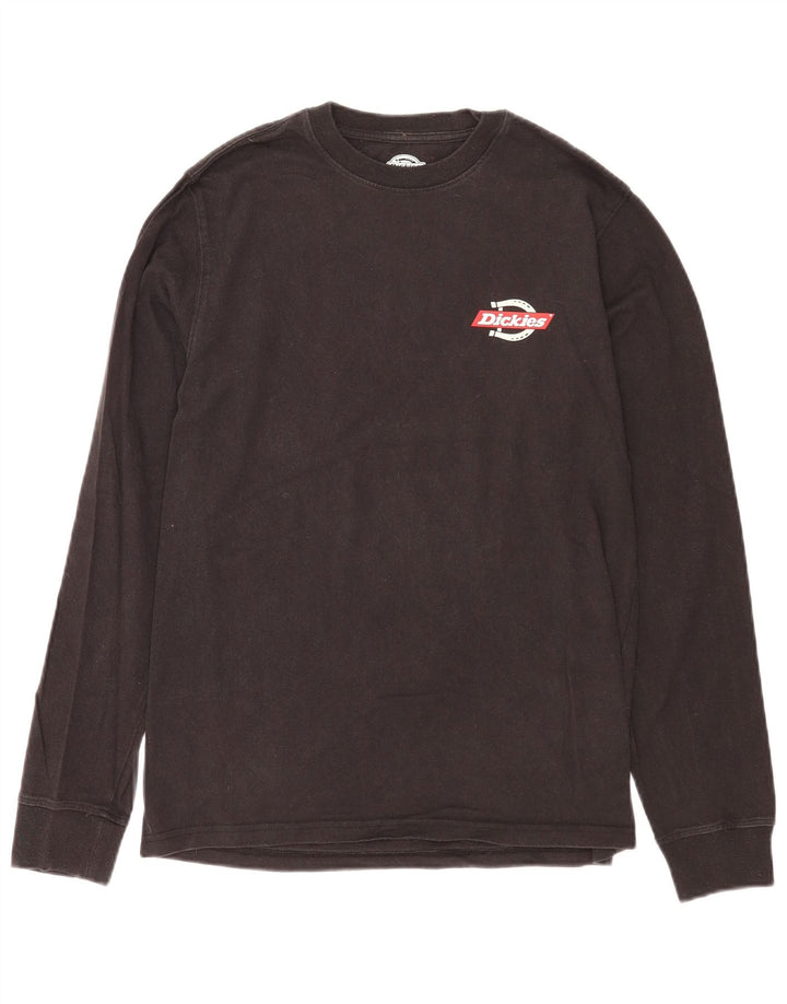 Dickies Herren-Oberteil mit Grafik, langärmlig, klein, aus schwarzer Baumwolle