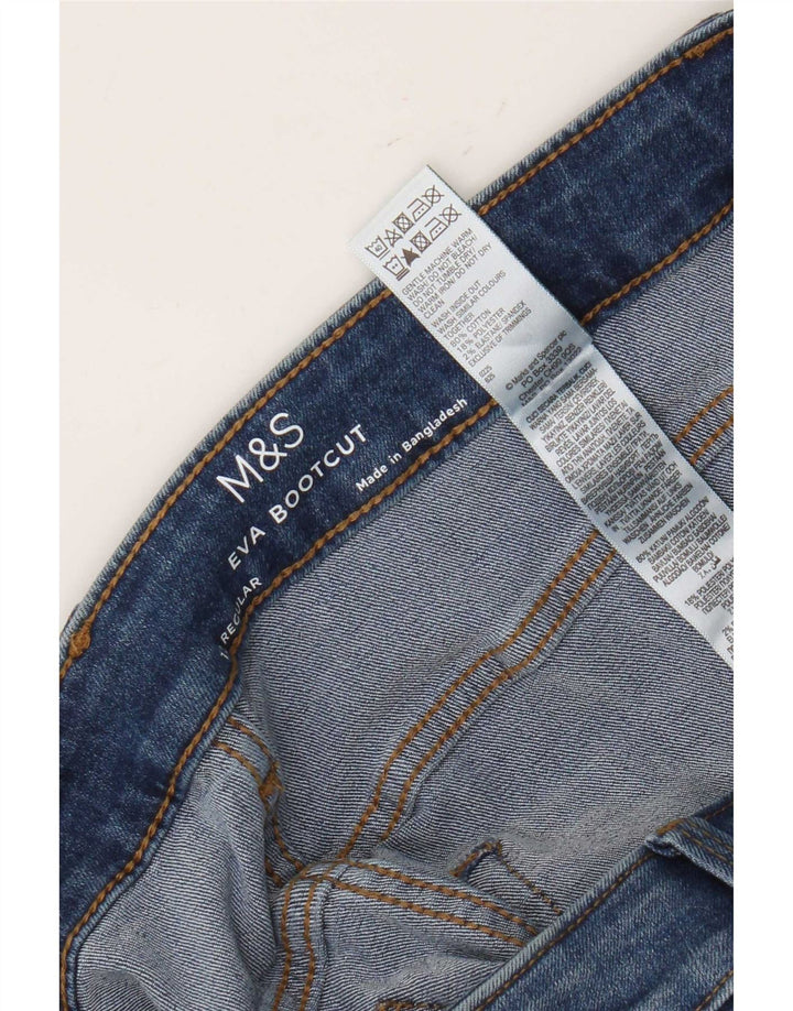 Marks & Spencer Damen Eva Regular Bootcut Jeans UK 12 Medium W32 L30 Blau