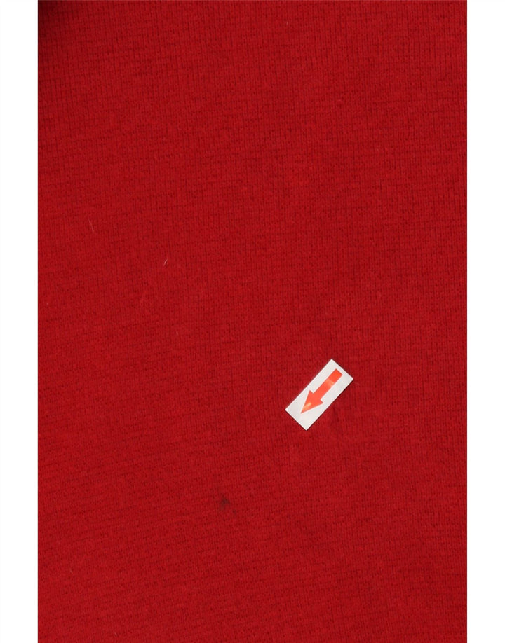 Barbour Herren-Pullover mit Reißverschluss am Hals, groß, burgunderrote Baumwolle