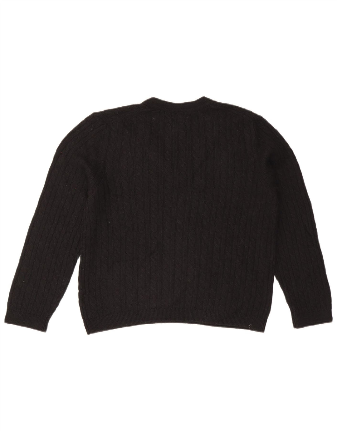 TOMMY HILFIGER Damen-Pullover mit V-Ausschnitt, UK 14, Mittelschwarzes Nylon