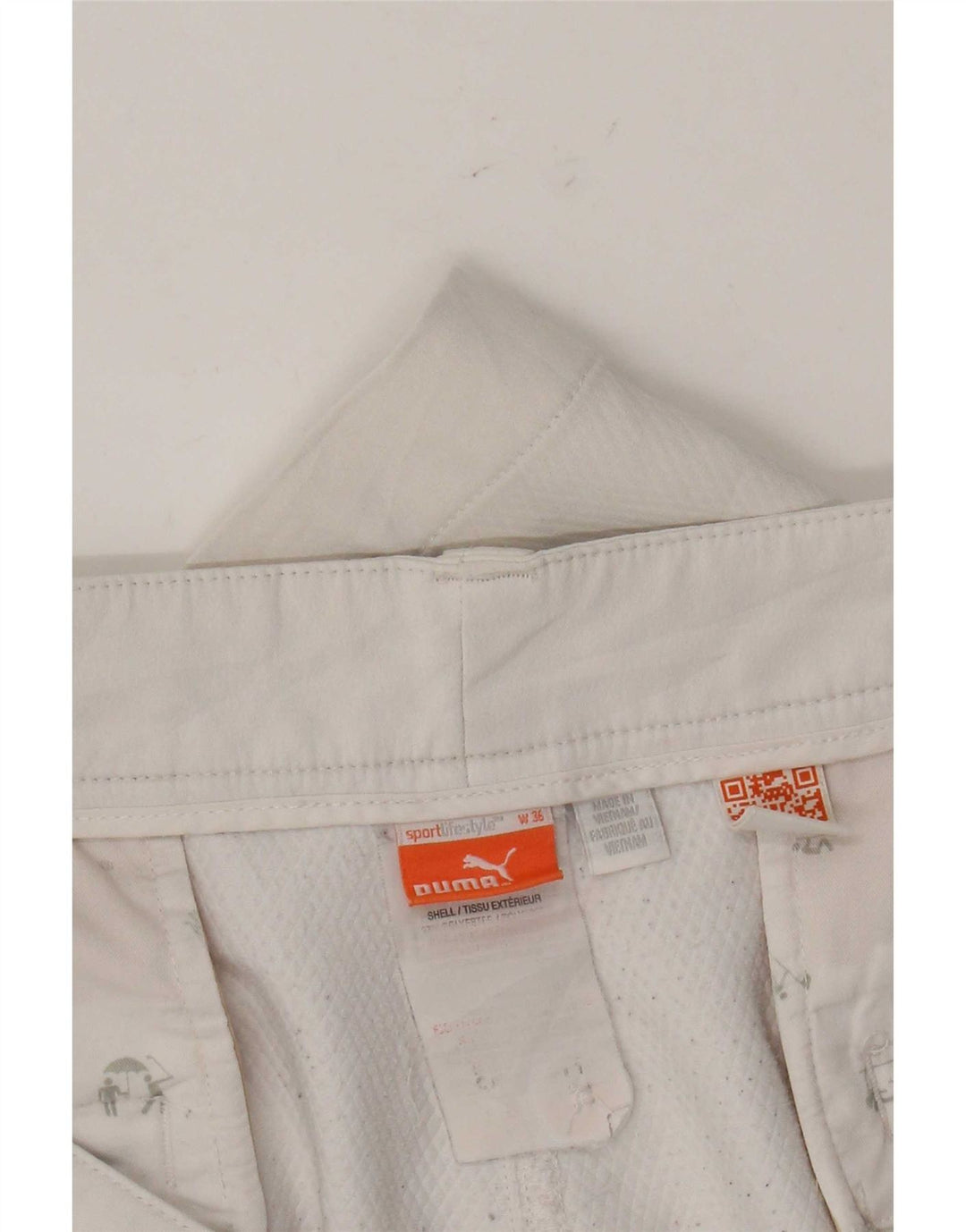 Puma Herren Chino Shorts W36 Large Weiß Polyester