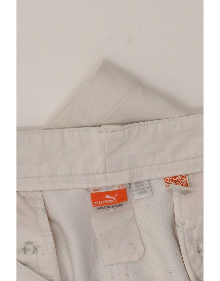 Puma Herren Chino Shorts W36 Large Weiß Polyester