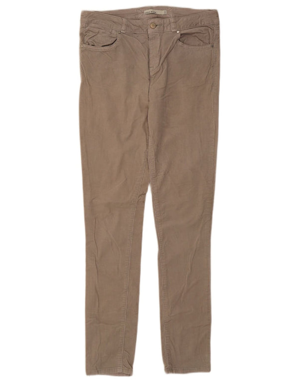 Karen Millen Damen Skinny Cordhose UK 12 Medium W30 L30 Beige