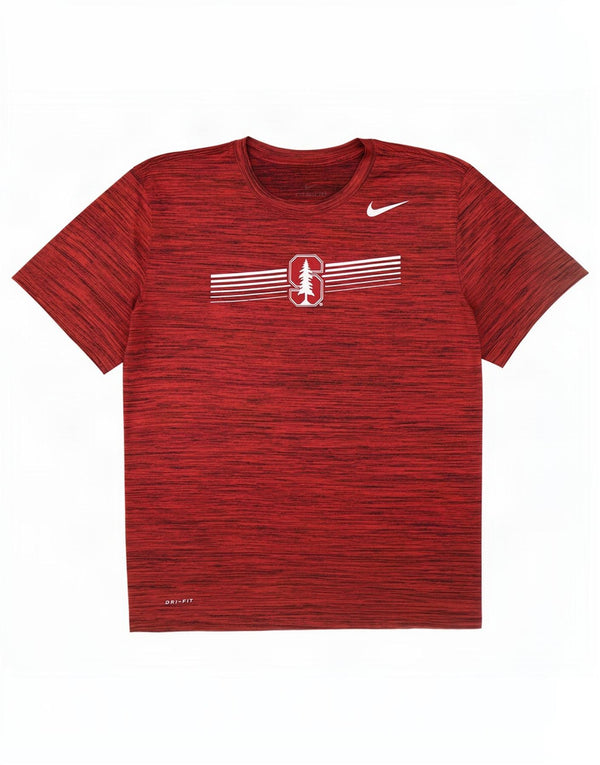 Nike Herren-T-Shirt mit Dri-Fit-Grafik, groß, kastanienbraun geflecktes Polyester