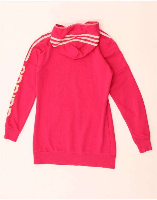 ADIDAS Mädchen Climalite Graphic Hoodie Pullover 14-15 Jahre rosa Baumwolle