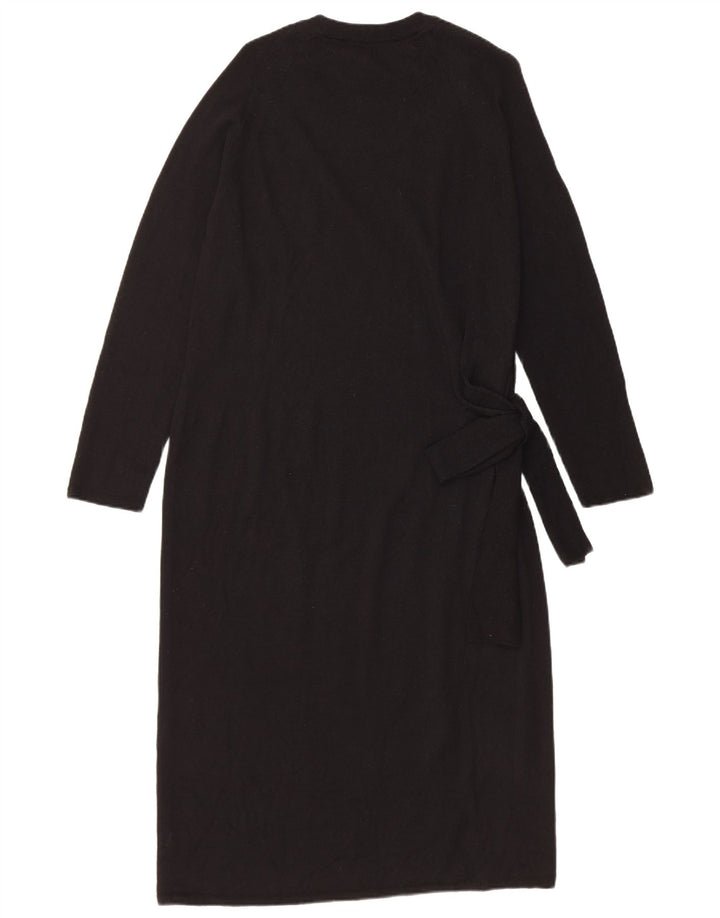 Marks & Spencer Damen Pulloverkleid UK 12 Mittelschwarze Merinowolle