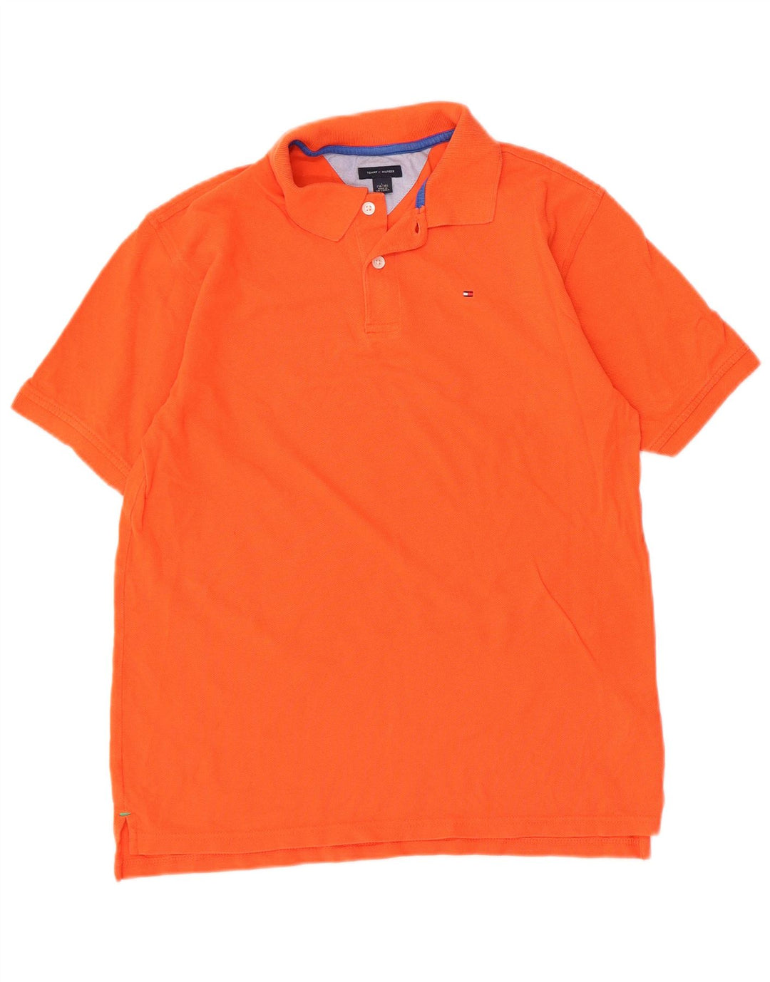 Tommy Hilfiger Jungen-Poloshirt, 15–16 Jahre, groß, orange, Baumwolle