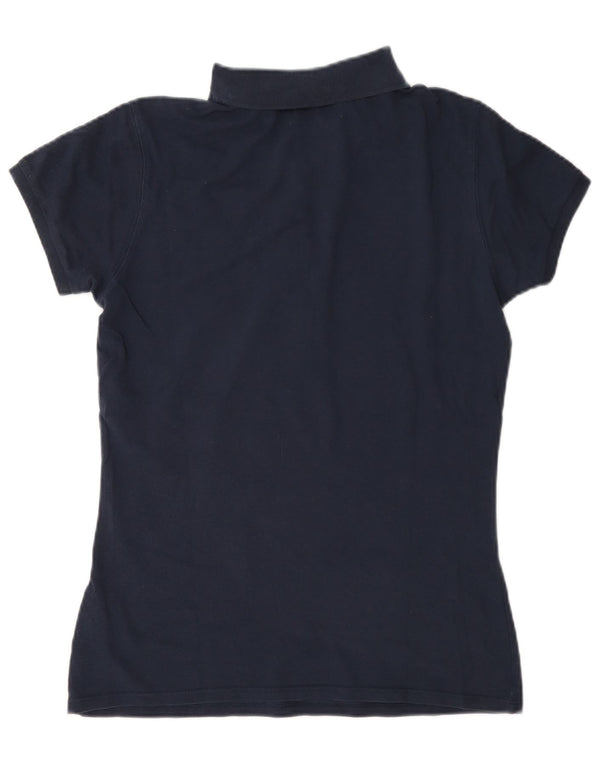 Diadora Damen Poloshirt UK 14 Medium Marineblau Baumwolle