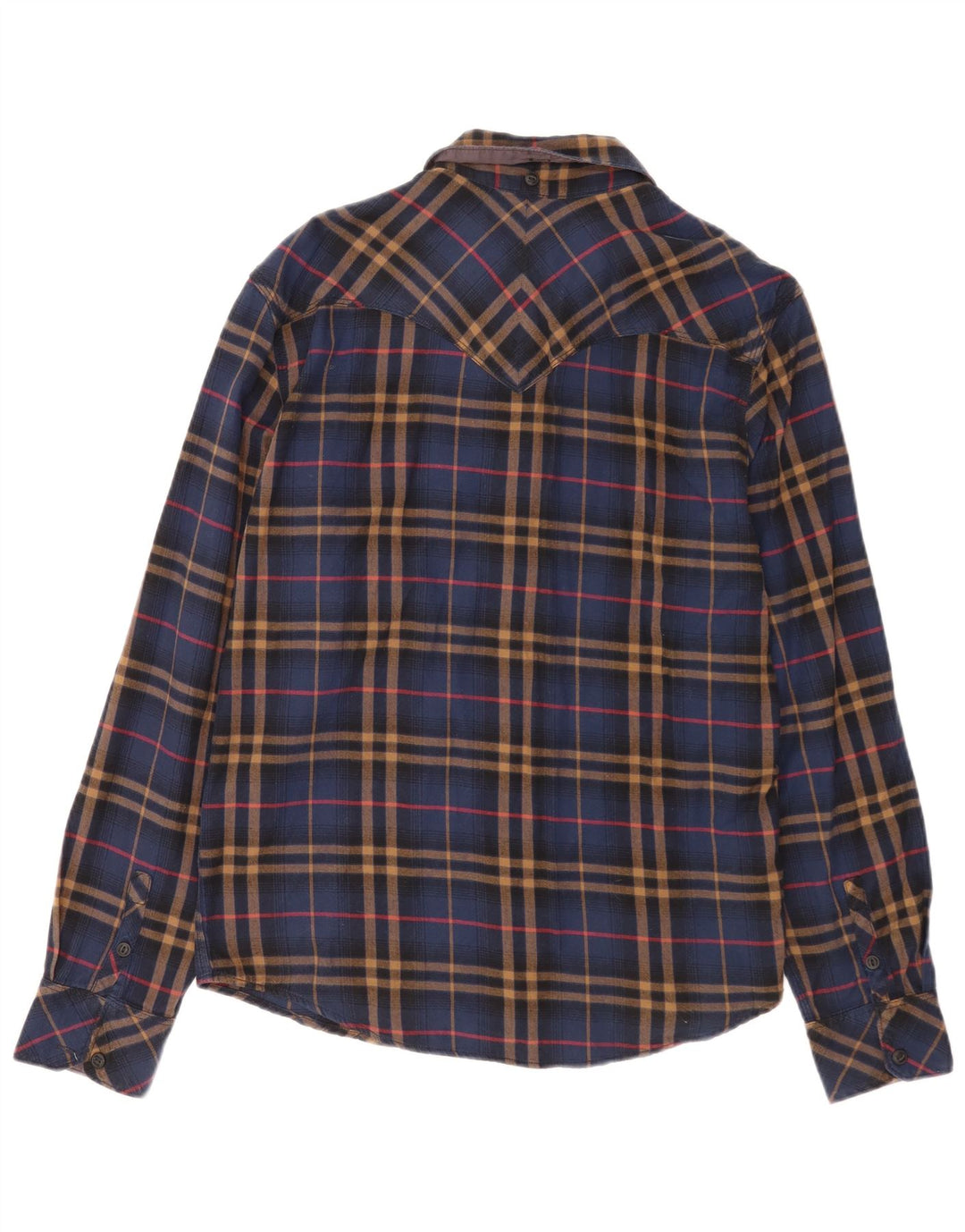 Levi's Herren-Flanellhemd mit Standard-Passform, mittelblau, kariert, Baumwolle