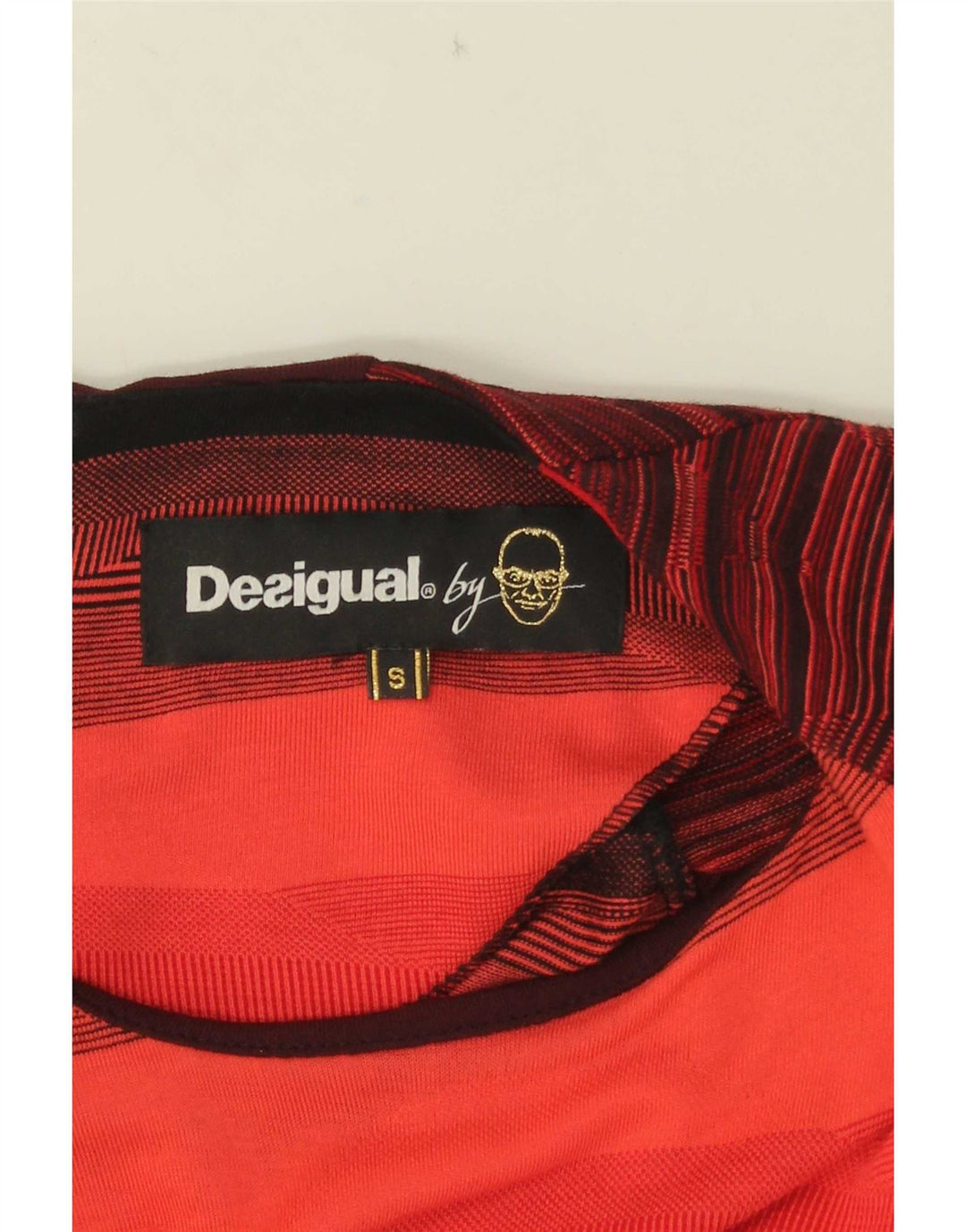 Desigual Damen Etuikleid UK 10 Small Rot gestreift