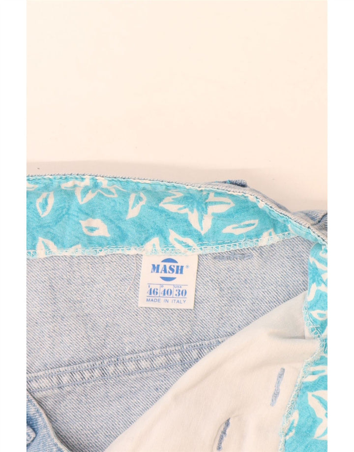 Mash Damen Tapered Jeans IT 46 Large W30 L30 Blaue Baumwolle