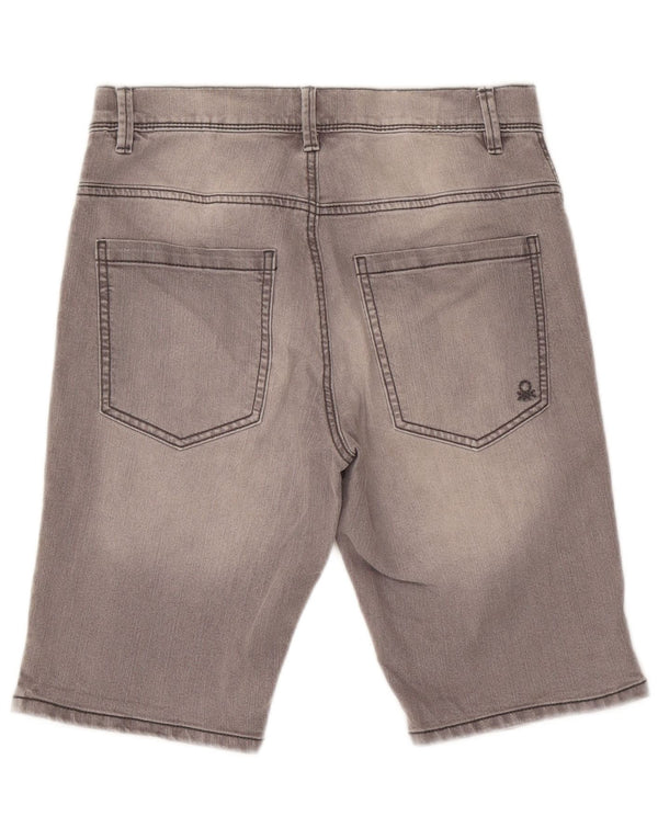 Benetton Jungen-Jeansshorts, 13–14 Jahre, 3XL, W29, graue Baumwolle