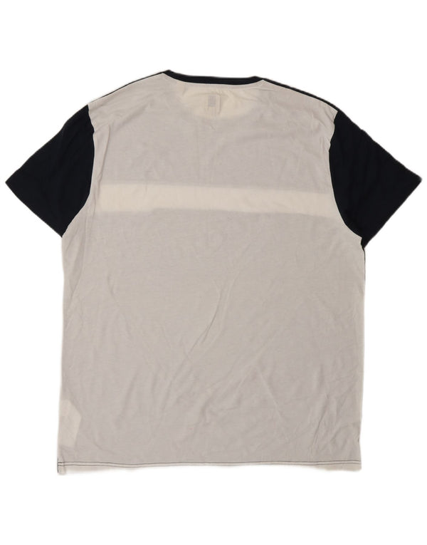 Jack Wills Herren-T-Shirt mit Grafik, XL, marineblau, Colourblock-Baumwolle