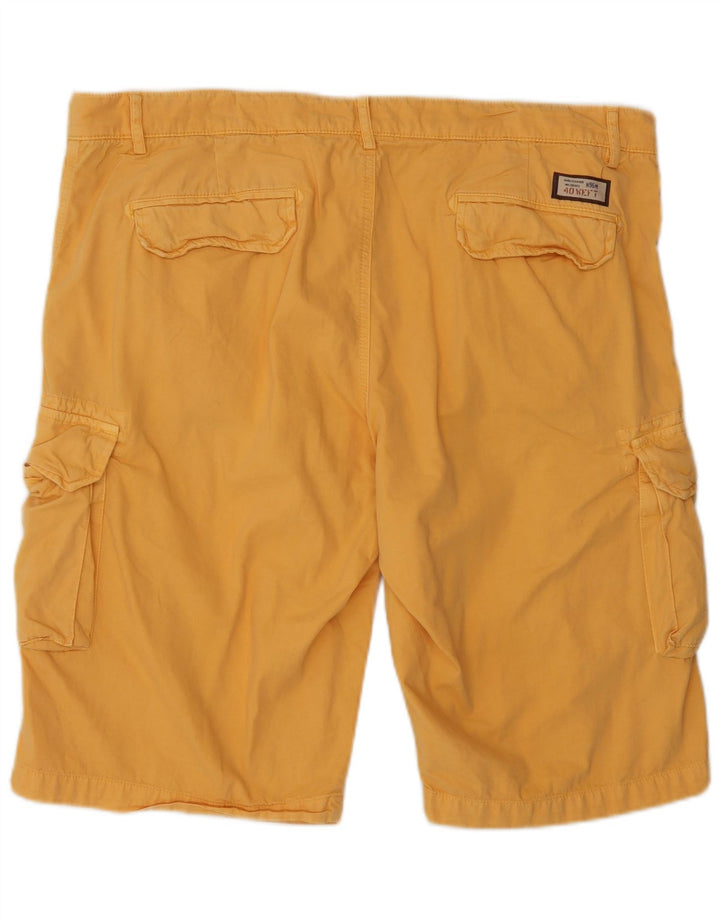 40Weft Herren Cargo Shorts IT 56 3XL W40 Gelbe Baumwolle