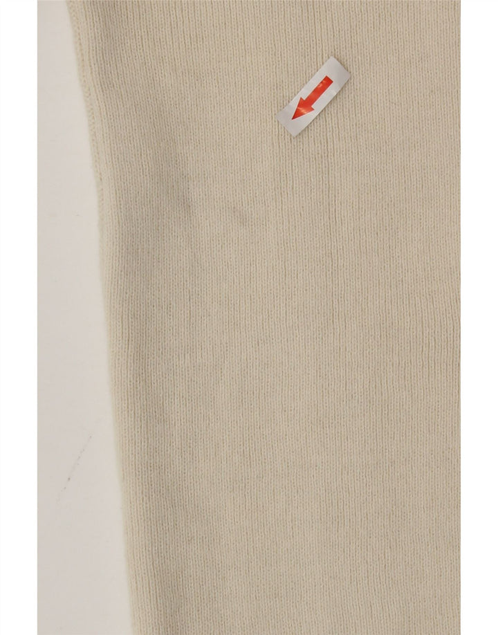 Vintage Damen Cardigan Pullover UK 12 Medium Off White