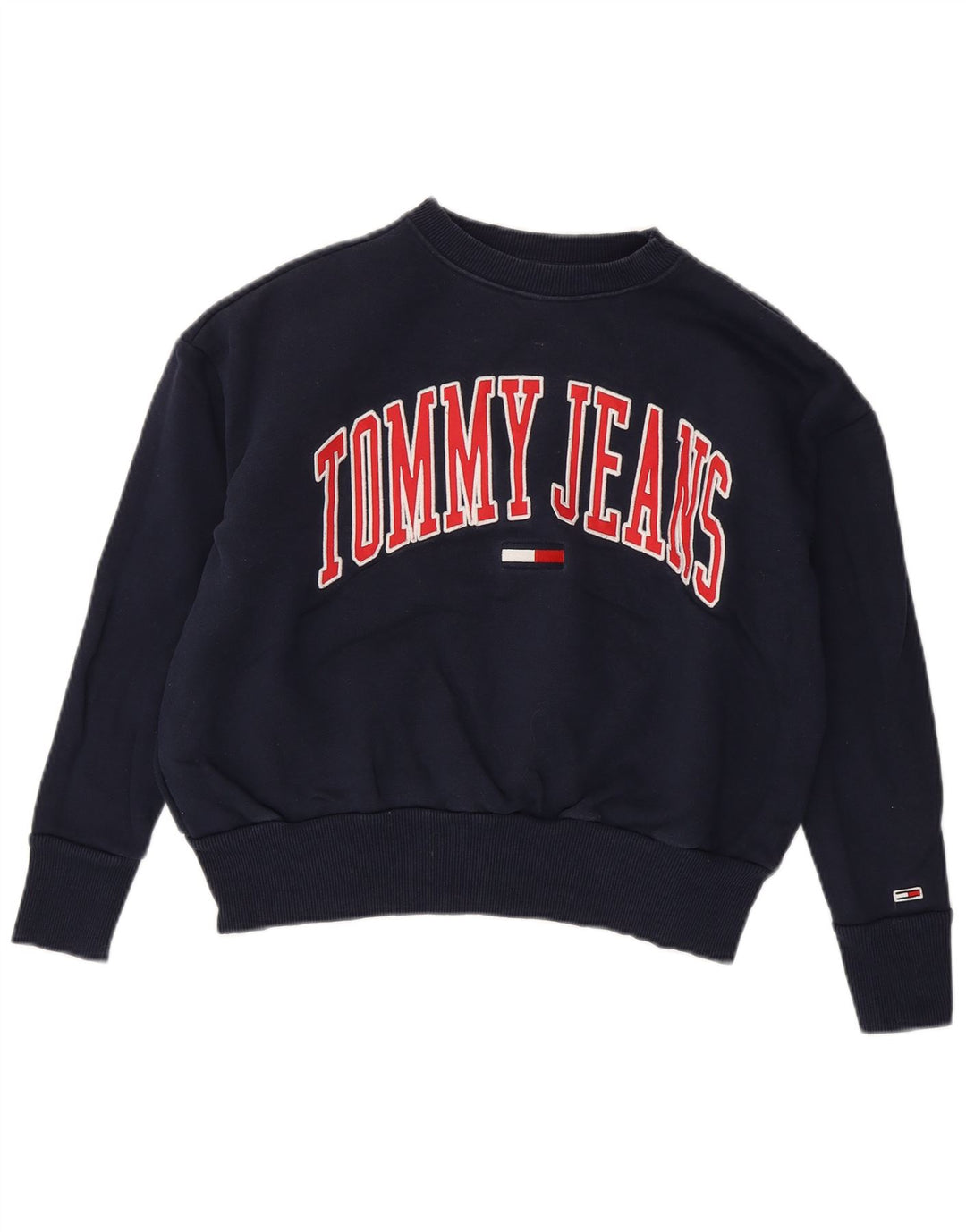 Tommy Hilfiger Damen-Sweatshirt in Übergröße, Gr. 10, Größe S, Marineblau