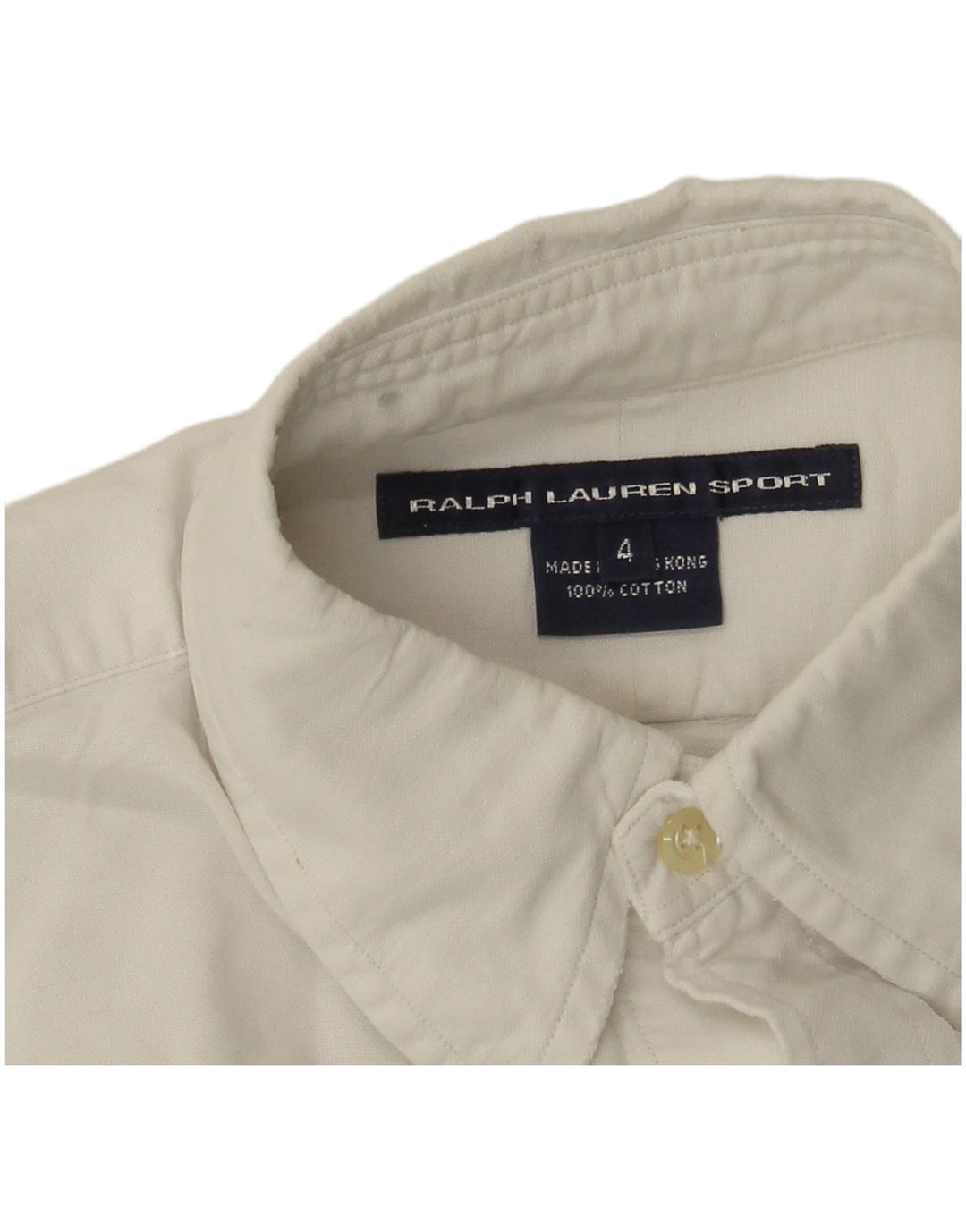 Ralph Lauren Herrenhemd aus mittelweißer Baumwolle