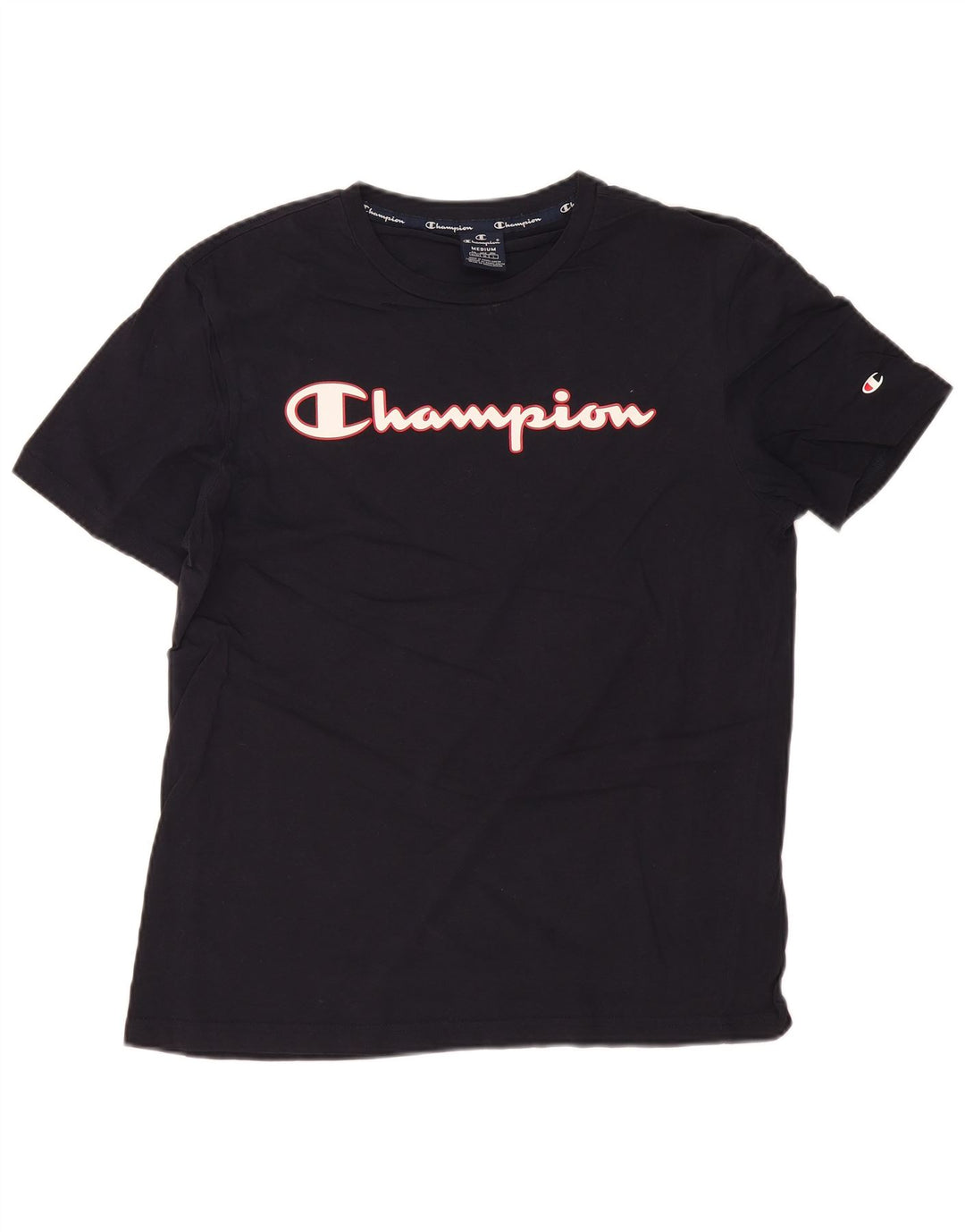 CHAMPION Herren-T-Shirt mit Grafik, mittelmarineblaue Baumwolle