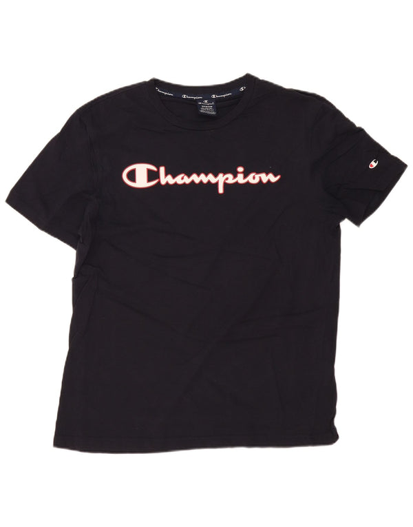 CHAMPION Herren-T-Shirt mit Grafik, mittelmarineblaue Baumwolle