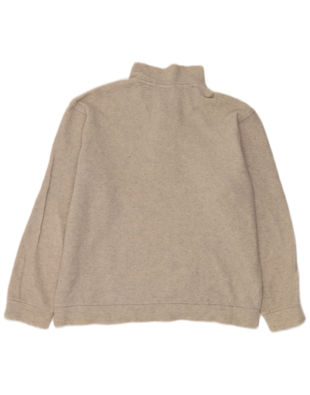 Lacoste Herren-Pullover mit Knopfkragen, Größe 5, große beige gesprenkelte Wolle