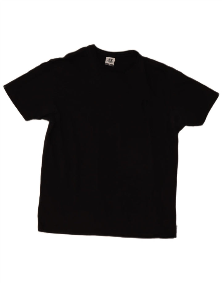 Russell Athletic Herren-T-Shirt aus mittelschwarzer Baumwolle