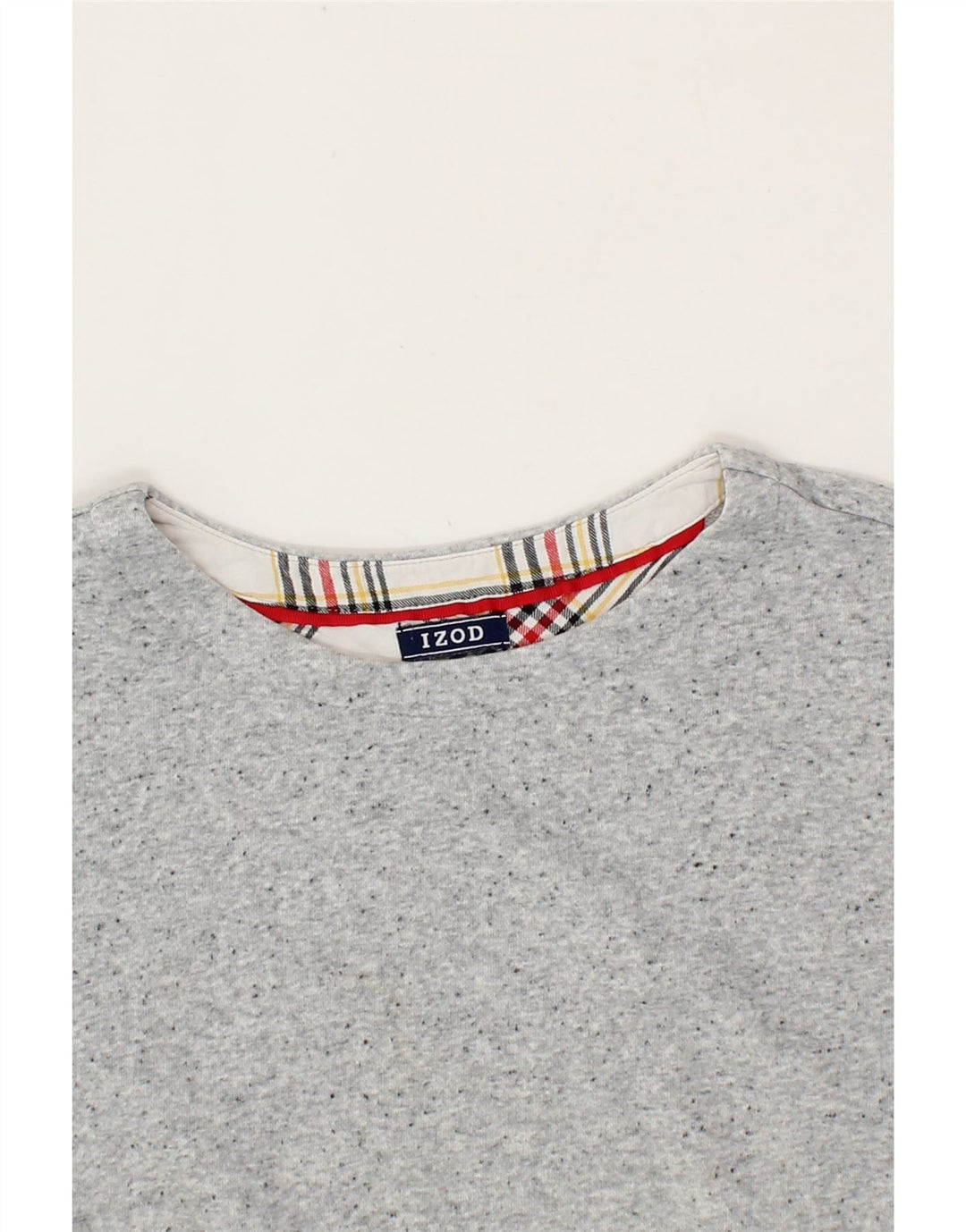 IZOD Womens Sweatshirt Jumper UK 14 Large Grey Flecked Cotton Vintage Izod and Second-Hand Izod from Messina Hembry 