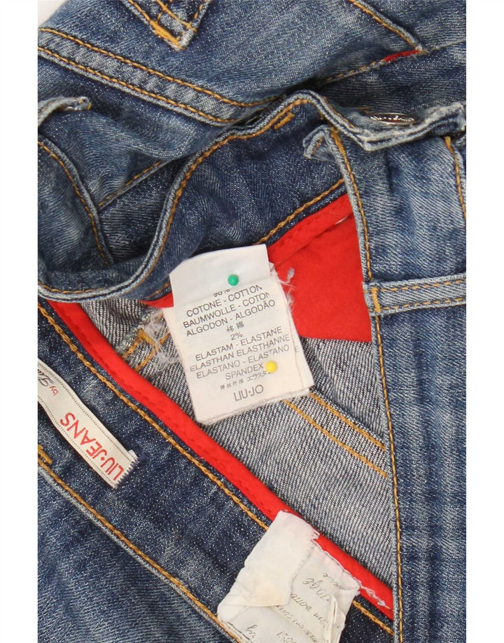 Liu Jo Damen Distressed Slim Jeans W27 L29 Blaue Baumwolle