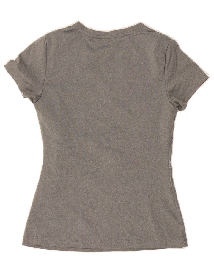FILA Womens T-Shirt Top UK 10 Small Grey Polyester Vintage Fila and Second-Hand Fila from Messina Hembry 
