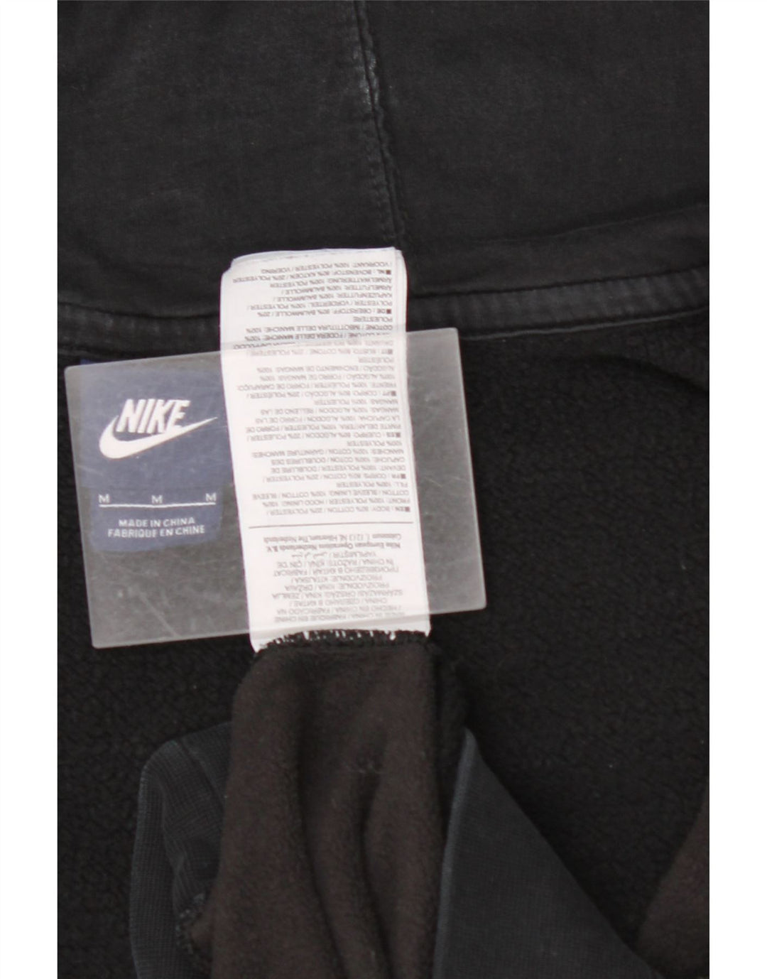 NIKE Herren-Kapuzenpullover mit Reißverschluss, mittelschwarz, Baumwolle