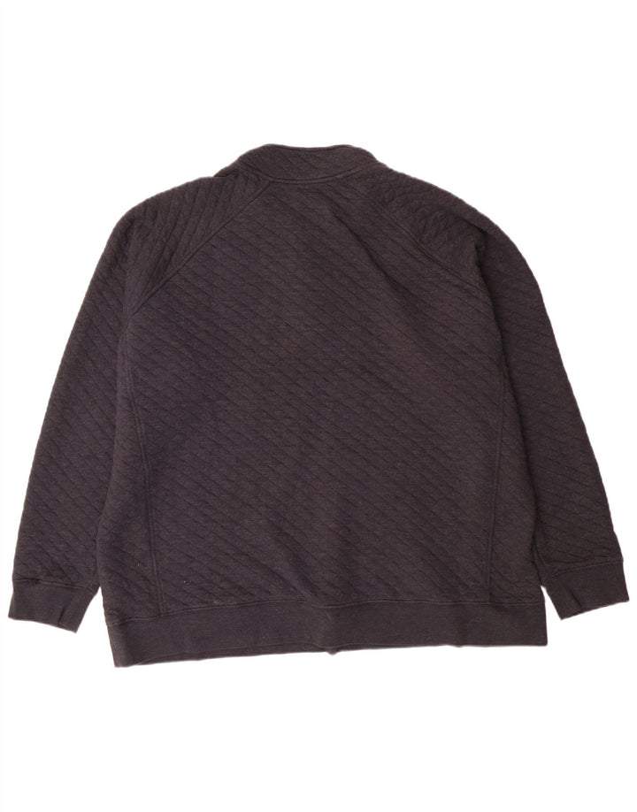Eddie Bauer Herren-Sweatshirt mit Knopfkragen, 2XL, graue, geometrische Baumwolle