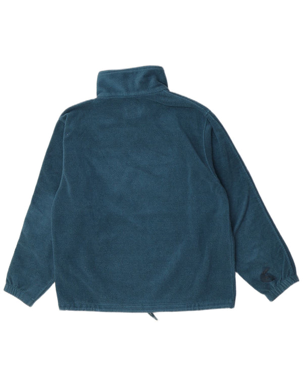 Aesse Damen Übergroßer Fleece-Pullover mit Reißverschluss am Hals, UK 14, Mitteltürkis