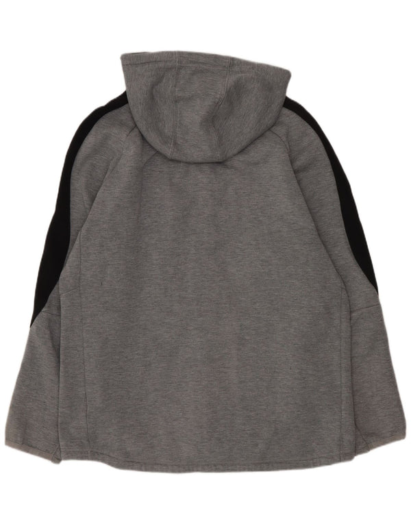 Puma Herren-Kapuzenpullover mit Reißverschluss, groß, Grau, Farbblock, Sport