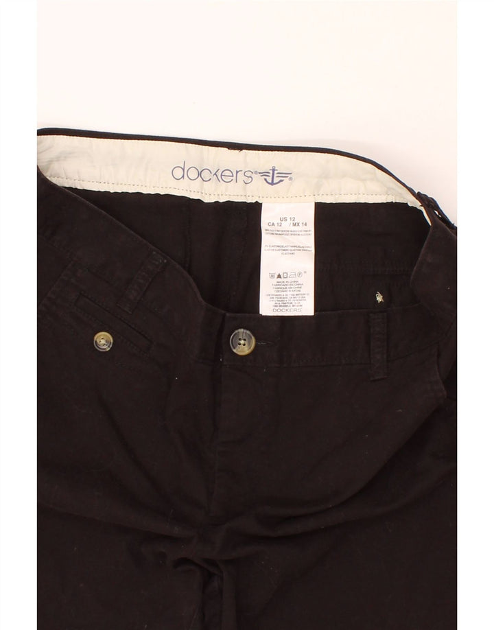 DOCKERS Womens Chino Shorts US 12 Large W34 Black Cotton Vintage Dockers and Second-Hand Dockers from Messina Hembry 