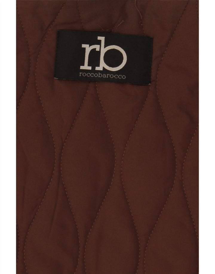 Roccobarocco Damen Crop Steppjacke UK 14 Mittelbraun