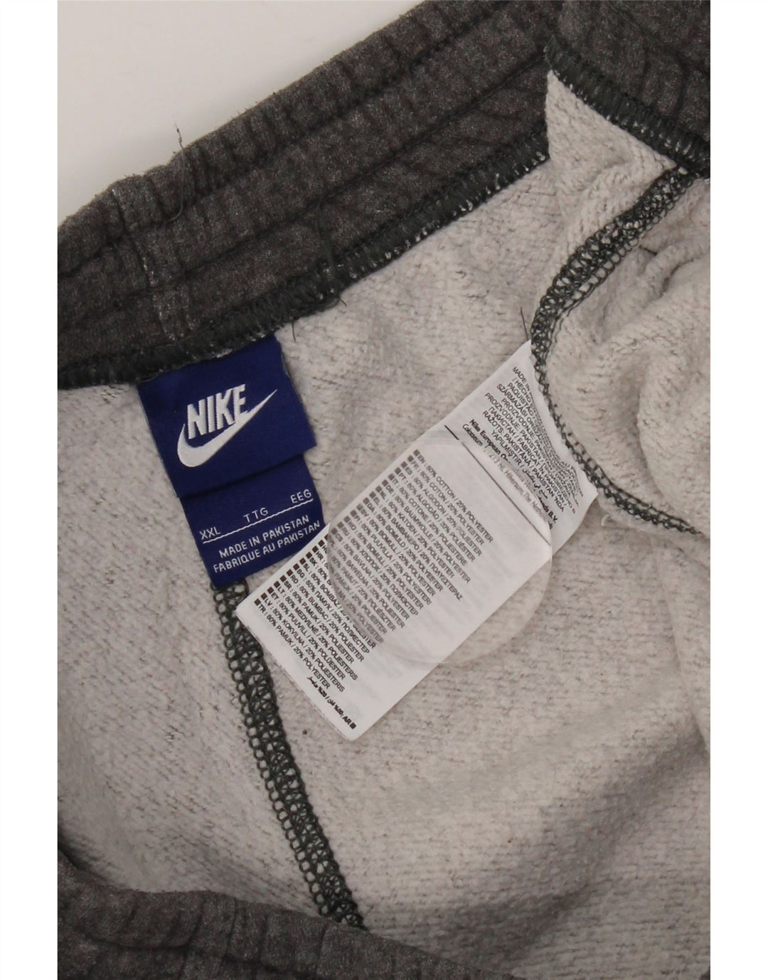 NIKE Herren-Trainingshose, Jogginghose, 2XL, graue Baumwolle