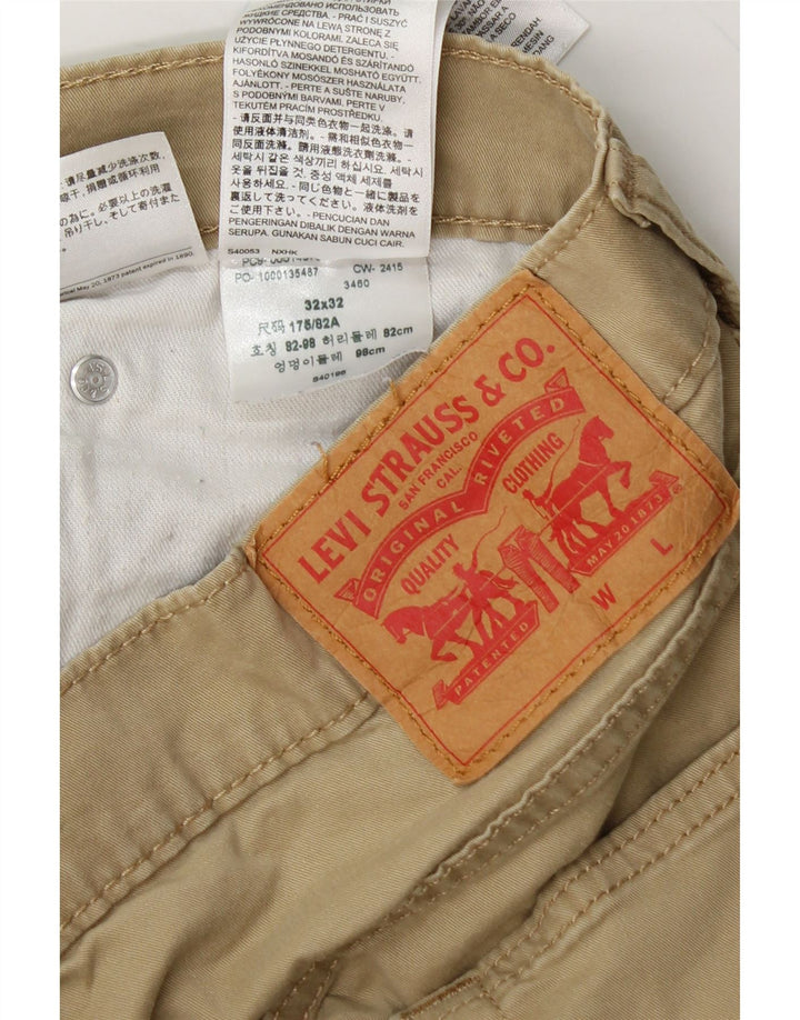LEVI'S Herren gerade Chinohose W32 L32 Beige Baumwolle