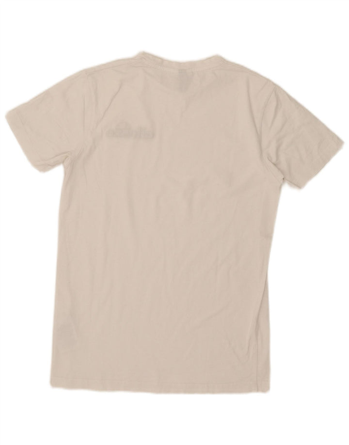 Ellesi Damen T-Shirt Top UK 10 Small Weiße Baumwolle
