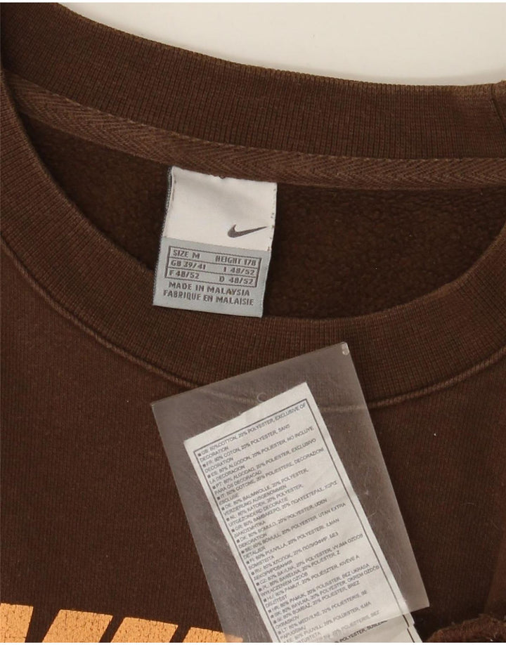 Nike Herren-Sweatshirt mit Grafik, UK 39/41, mittelbraune Baumwolle