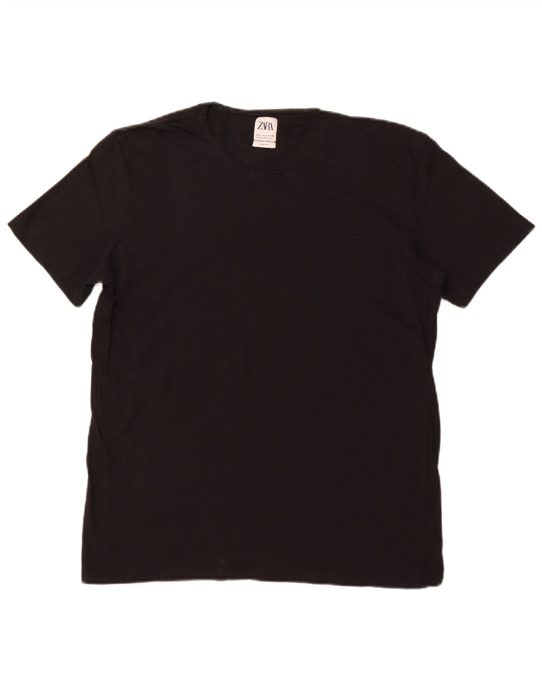Zara Damen Easy Fit T-Shirt Top UK 14 Large Schwarz