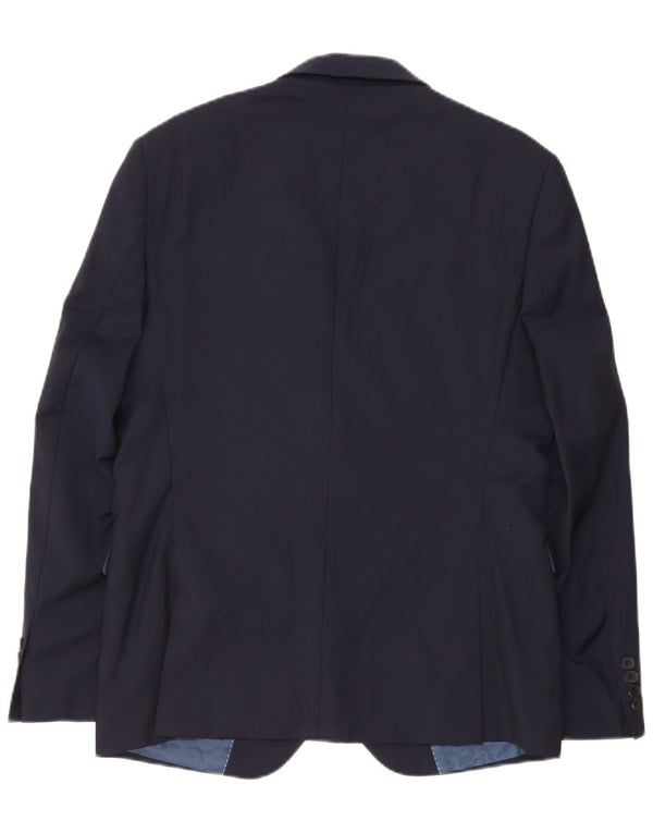 Dkny Herren 2-Knopf-Blazerjacke IT 52 XL Marineblaue Wolle