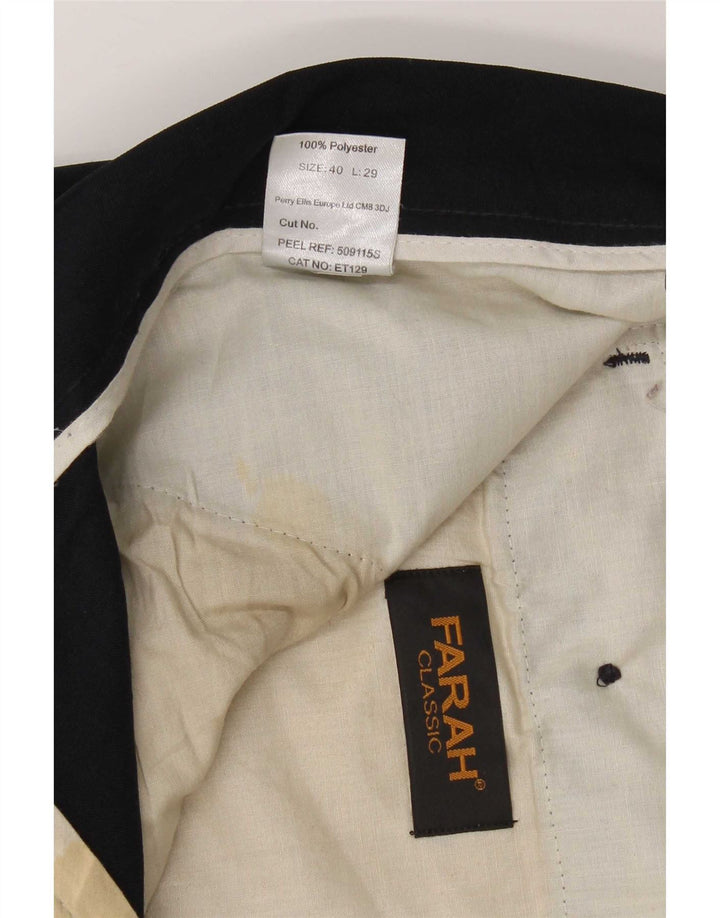 Farah Herren-Freizeithose, gerade, W40, L29, Marineblau, Polyester