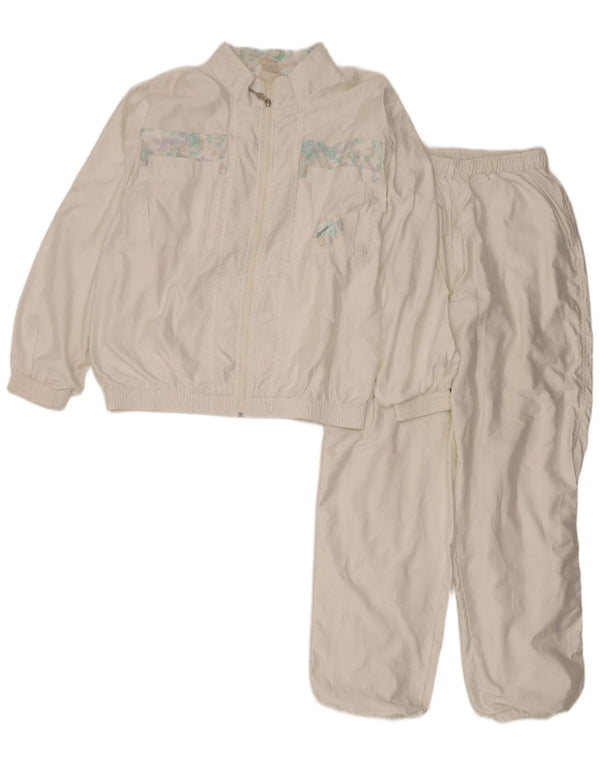 Ellesse Womens Full Trainingsanzug UK 18 XL weiß geblümt