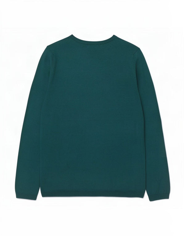 Tommy Hilfiger Damen-Pullover mit V-Ausschnitt, Gr. 10, Größe S, grün, Baumwolle
