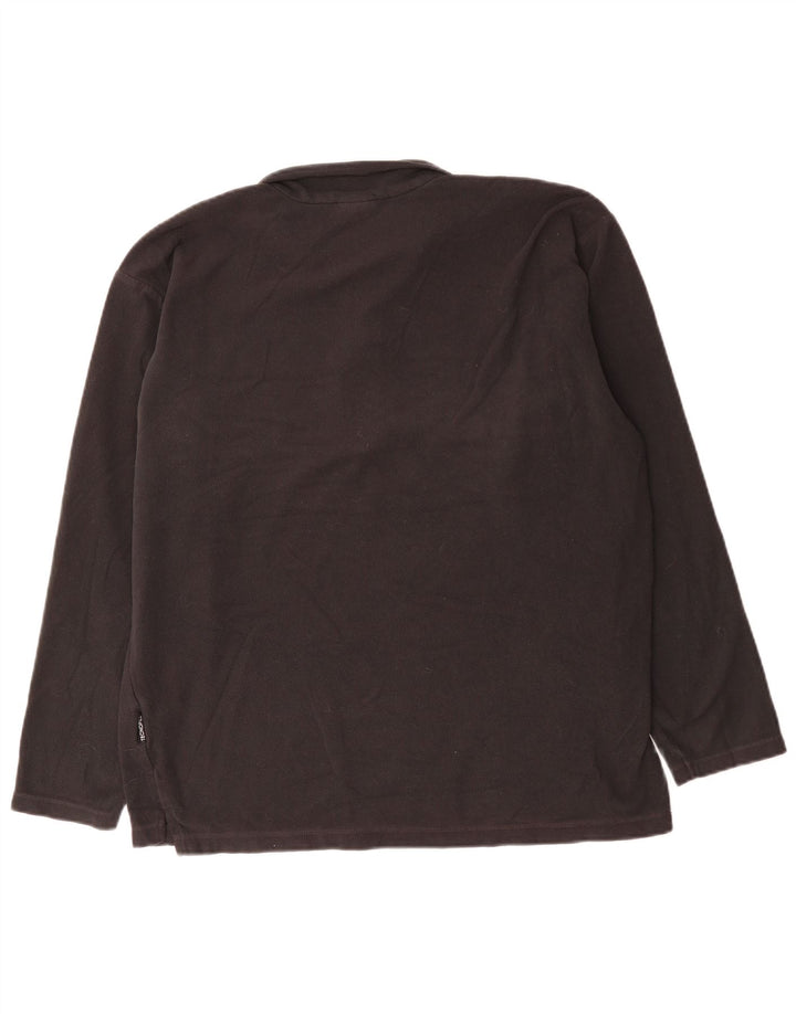 JACK WOLFSKIN Herren-Fleecepullover mit Reißverschluss, Größe L, Schwarz, Polyester